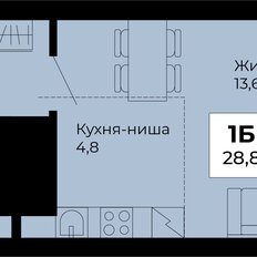 Квартира 28,8 м², студия - изображение 2