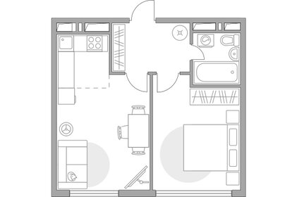 Квартира 41,2 м², 2-комнатная - изображение 1