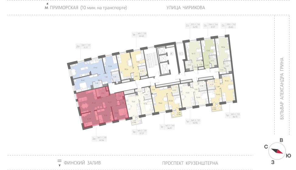 120,6 м², 3-комнатная квартира 28 944 000 ₽ - изображение 23