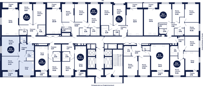 Квартира 61,1 м², 2-комнатная - изображение 4