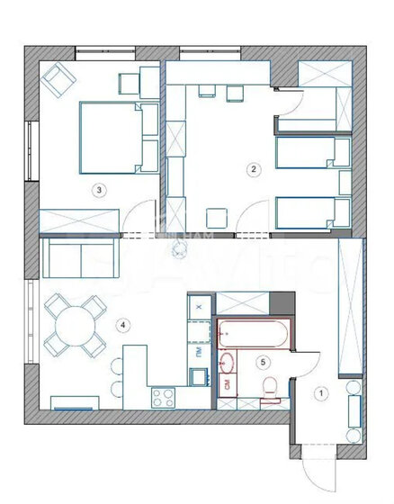 59,9 м², 3-комнатная квартира 5 790 000 ₽ - изображение 20