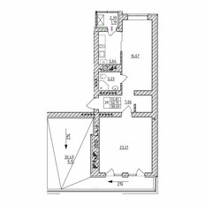 Квартира 88,7 м², 2-комнатная - изображение 2
