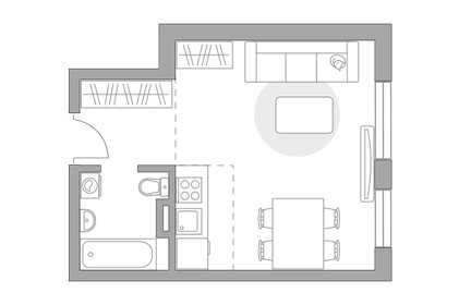 Квартира 29,1 м², студия - изображение 1