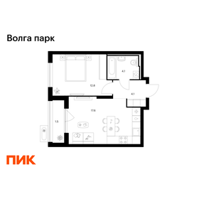 Квартира 40,1 м², 1-комнатная - изображение 1