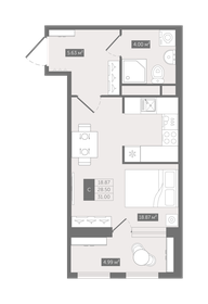 Квартира 31 м², студия - изображение 1
