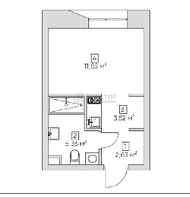 Квартира 24 м², студия - изображение 1