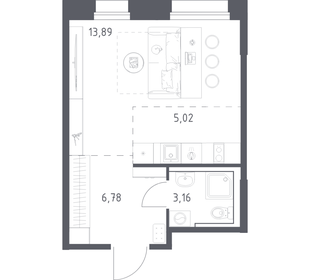 Квартира 28,9 м², студия - изображение 1