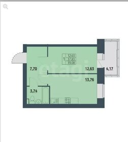 Квартира 38,1 м², студия - изображение 1