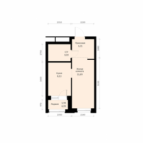 Квартира 29,4 м², 1-комнатная - изображение 1