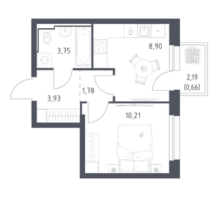 Квартира 29,2 м², 1-комнатная - изображение 1