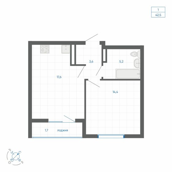 31,5 м², квартира-студия 6 088 800 ₽ - изображение 39