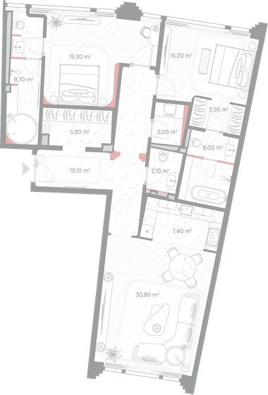 125 м², 2-комнатная квартира 250 000 000 ₽ - изображение 107