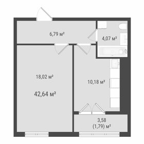 Квартира 40,9 м², 1-комнатная - изображение 1