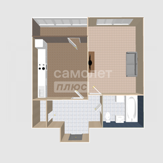 Квартира 38,3 м², 1-комнатная - изображение 2