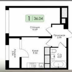Квартира 36 м², 1-комнатная - изображение 5