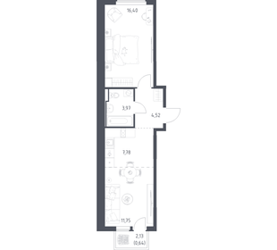 Квартира 45,1 м², 1-комнатная - изображение 1