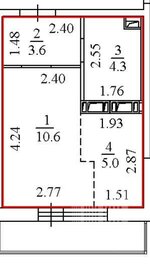 Квартира 23,5 м², студия - изображение 1
