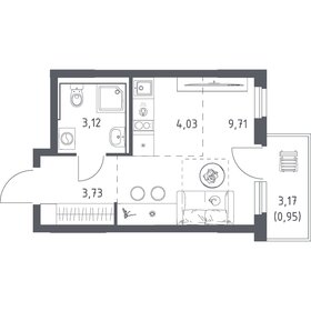 Квартира 20,6 м², студия - изображение 1