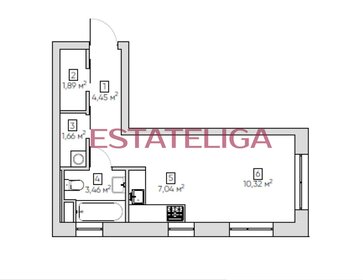 Квартира 28,8 м², 1-комнатные - изображение 1