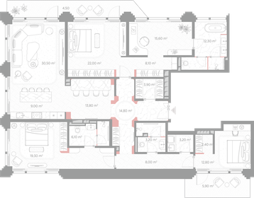 Квартира 204,7 м², 3-комнатная - изображение 1