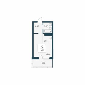 Квартира 30 м², студия - изображение 1