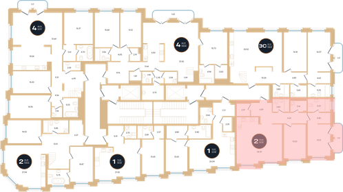 Квартира 95 м², 2-комнатная - изображение 1