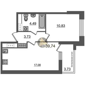 Квартира 39,7 м², 1-комнатная - изображение 1