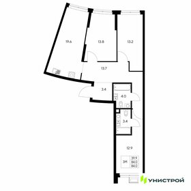 Квартира 84 м², 3-комнатная - изображение 1