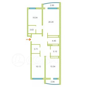 Квартира 106,8 м², 3-комнатная - изображение 1