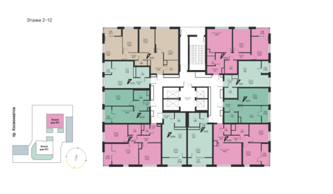 Квартира 63,9 м², 2-комнатная - изображение 3