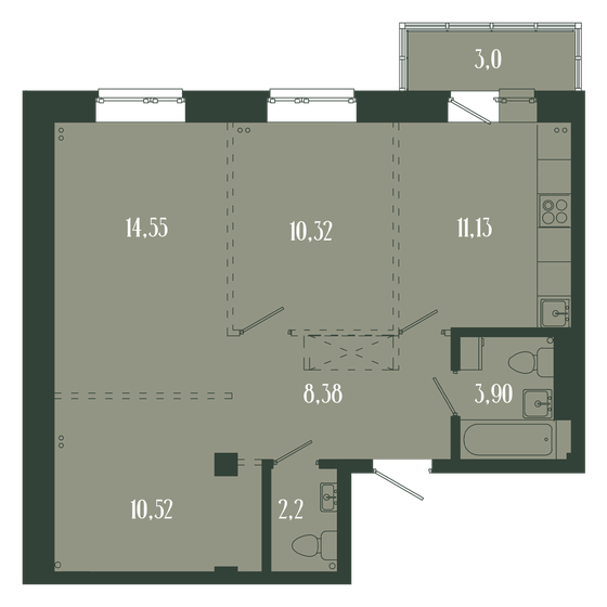 67,2 м², 2-комнатная квартира 8 601 000 ₽ - изображение 30