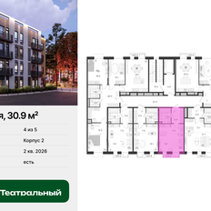 Квартира 30,9 м², студия - изображение 2