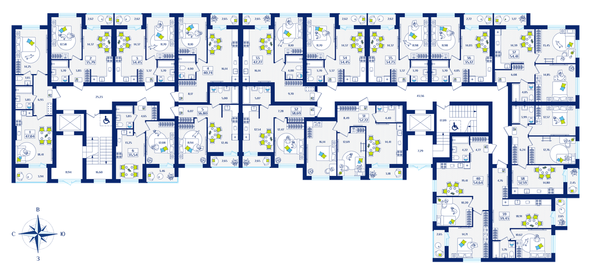 28 м², 1-комнатная квартира 5 069 420 ₽ - изображение 48