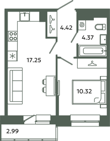 Квартира 36,4 м², 1-комнатная - изображение 1