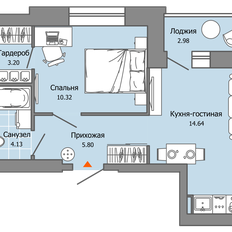 Квартира 40 м², 1-комнатная - изображение 2