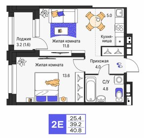 Квартира 40,8 м², 2-комнатная - изображение 1