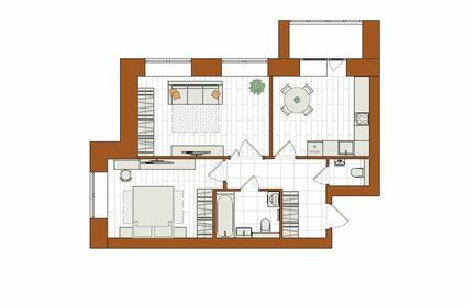 Квартира 59,8 м², 2-комнатная - изображение 1