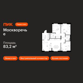 Квартира 83,2 м², 3-комнатная - изображение 1