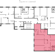 Квартира 180,7 м², 4-комнатная - изображение 1
