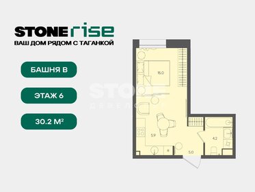 Квартира 30,2 м², 1-комнатная - изображение 1