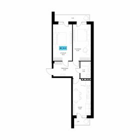 Квартира 69,2 м², 2-комнатные - изображение 1