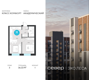 Квартира 36,3 м², 1-комнатная - изображение 1