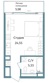 Квартира 35,9 м², студия - изображение 1