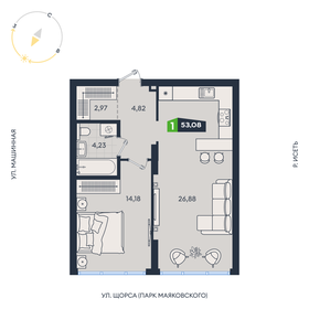 Квартира 53,1 м², 2-комнатная - изображение 1
