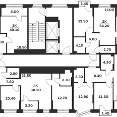 Квартира 49,1 м², 1-комнатная - изображение 3