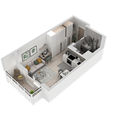 Квартира 23,8 м², студия - изображение 3