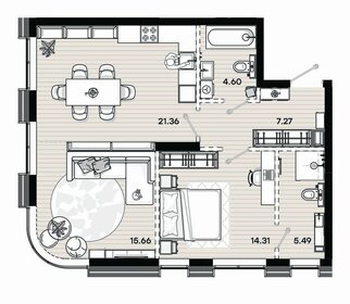 Квартира 68,7 м², 2-комнатная - изображение 2