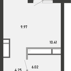 Квартира 32,7 м², студия - изображение 2