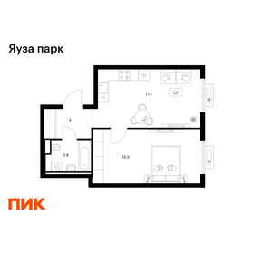 Квартира 41,5 м², 1-комнатная - изображение 1