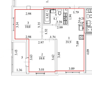 Квартира 47 м², 2-комнатная - изображение 1